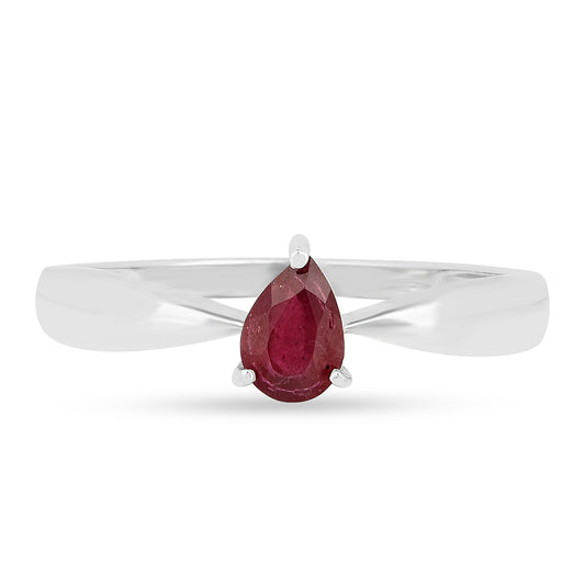 Pierścionek ze srebra próby 925 z tajskim rubinem