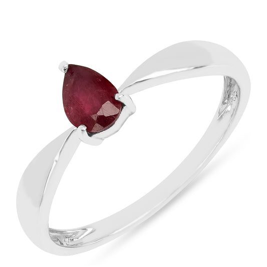 Pierścionek ze srebra próby 925 z tajskim rubinem