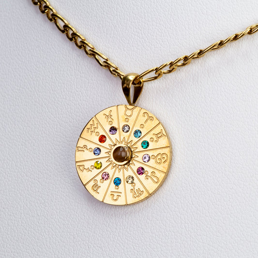 Naszyjnik pozłacany z tygrysim okiem ( Naszyjnik+Zawieszka )