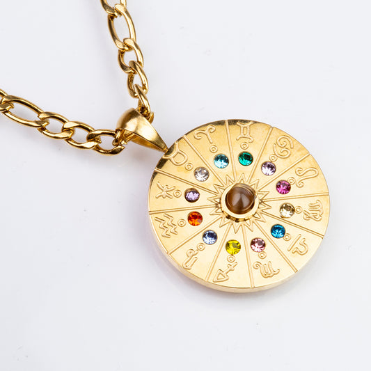 Naszyjnik pozłacany z tygrysim okiem ( Naszyjnik+Zawieszka )