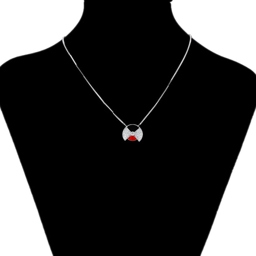 Naszyjnik pozłacany z czerwonym kryształem emporia®