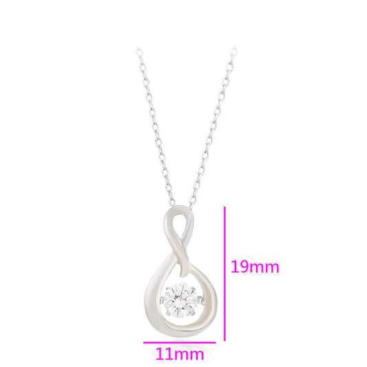 Naszyjnik pozłacany z białym kryształem emporia® ( Naszyjnik+Zawieszka )