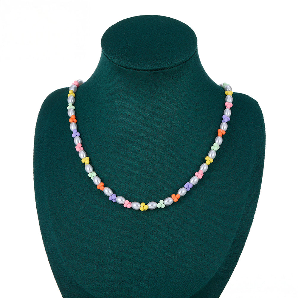 Naszyjnik pozłacany ze szklaną perłą