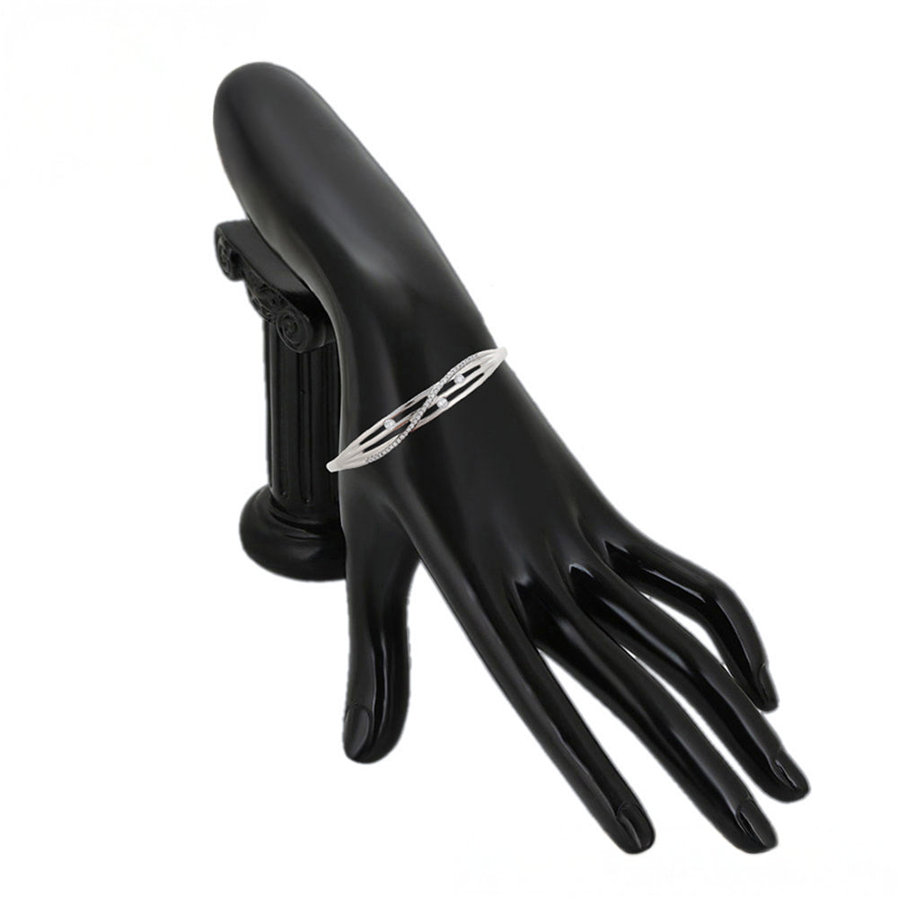 Bransoletka pozłacana z białym kryształem emporia®