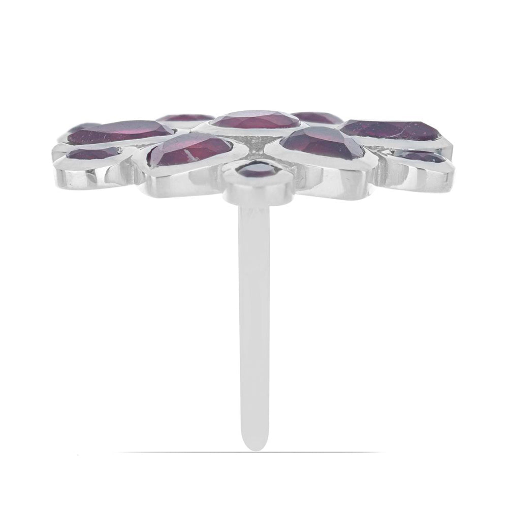 Pierścionek ze srebra próby 925 z malgaskim rubinem