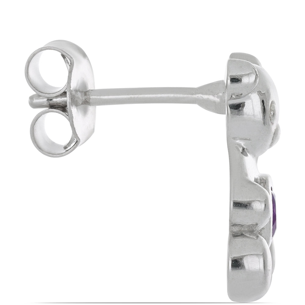 Kolczyki ze srebra próbe 925 z marokańskim ametystem