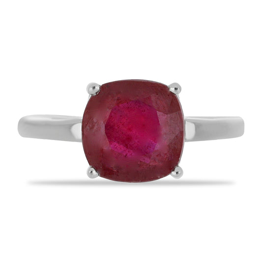 Pierścionek ze srebra próby 925 z malgaskim rubinem
