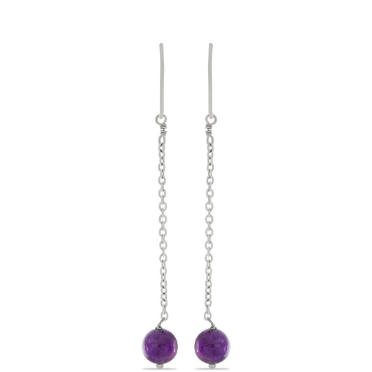 Kolczyki ze srebra próbe 925 z marokańskim ametystem