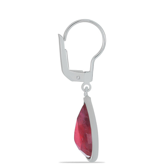 Kolczyki ze srebra próbe 925 z malgaskim rubinem