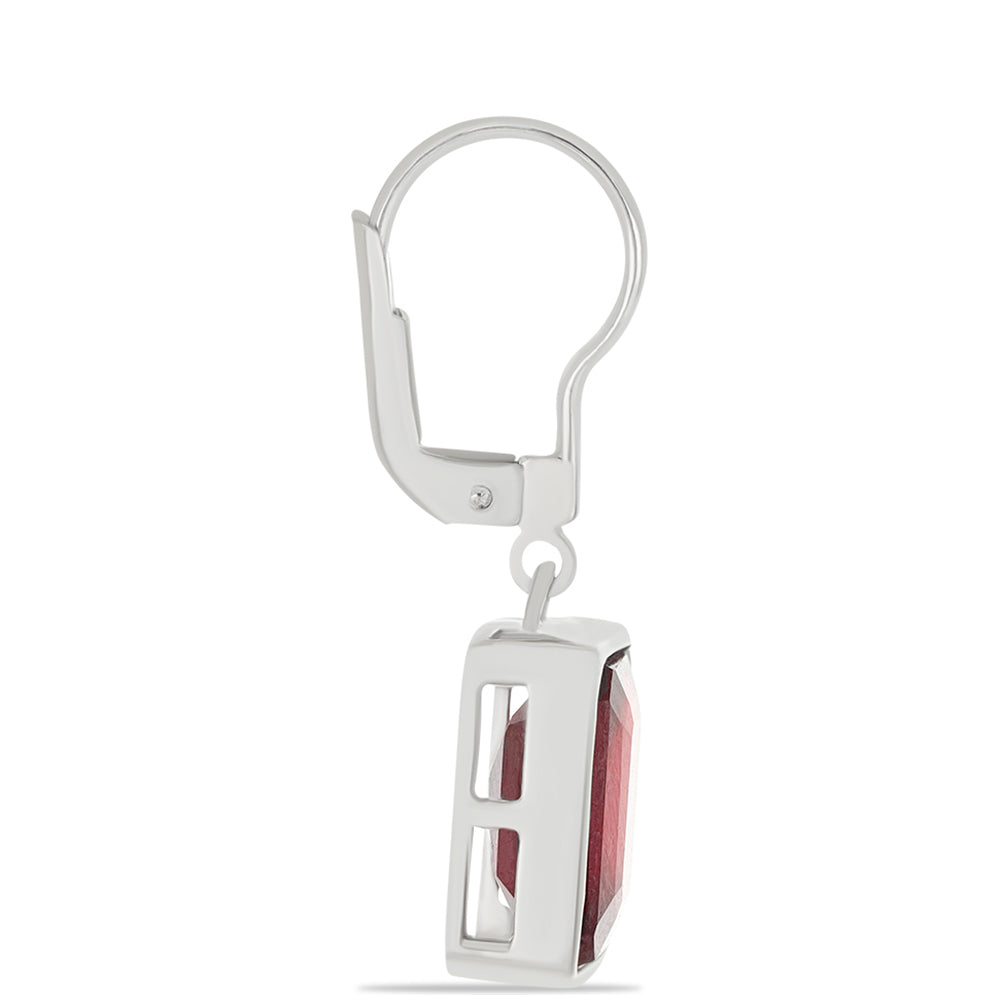 Kolczyki ze srebra próbe 925 z malgaskim rubinem 2