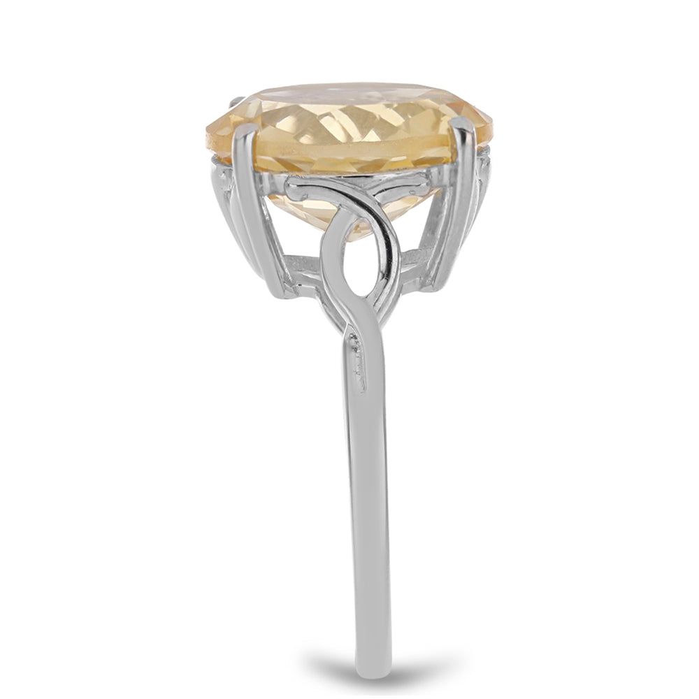 Pierścionek ze srebra próby 925 z cytrynem uralskim