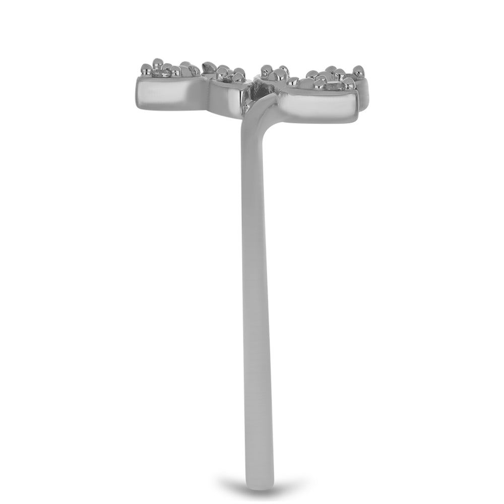 Pierścionek ze srebra próby 925 z białym diamentem