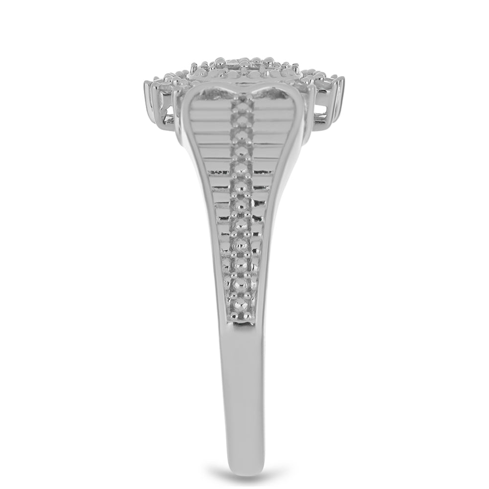 Pierścionek ze srebra próby 925 z białym diamentem