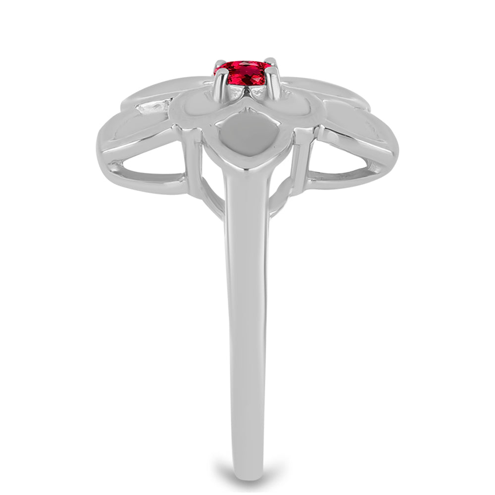 Pierścionek ze srebra próby 925 z rubelitem