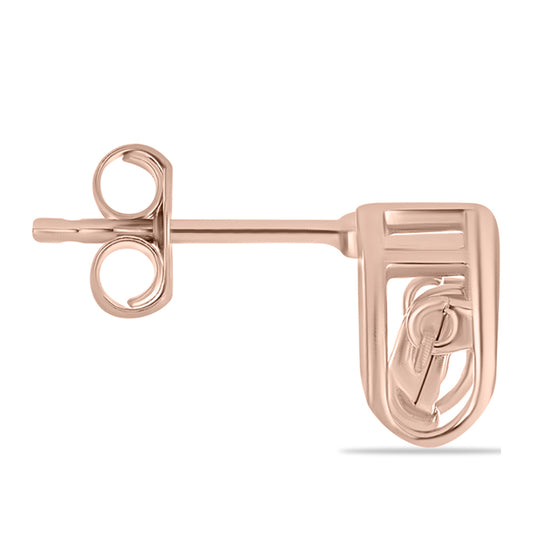 Kolczyki srebrne pozłacane z różowym Tańczącym Diamentem