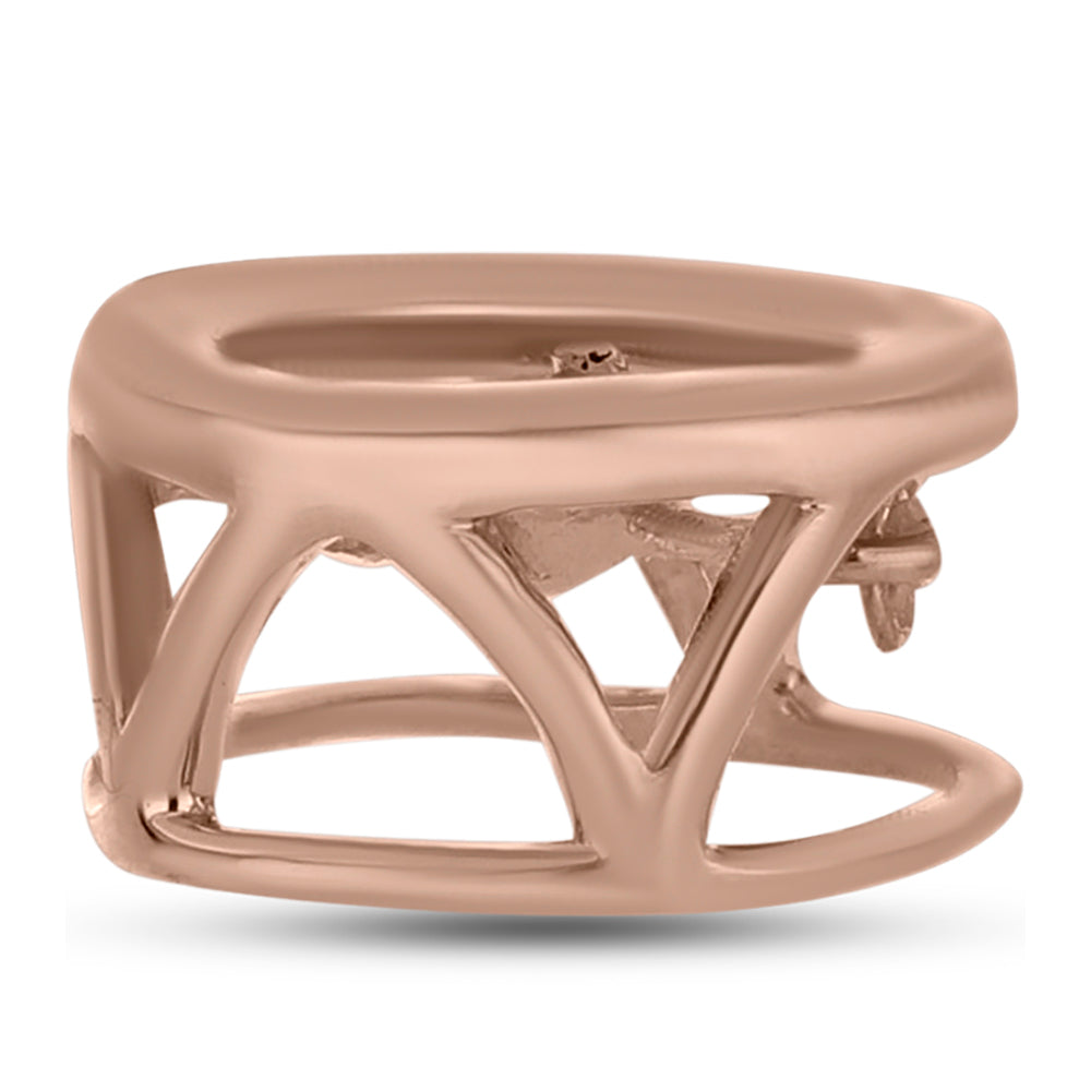 Zawieszka srebrna pozłacana z różowym Tańczącym Diamentem