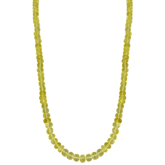 Naszyjnik ze srebra próby 925 z cytrynem uralskim