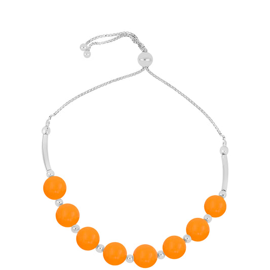 Bransoletka ze srebra próba 925 z żółtym jadeitem