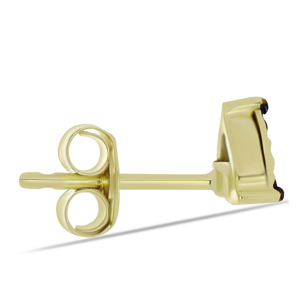 Kolczyki srebrne pozłacane z niebieskim diamentem