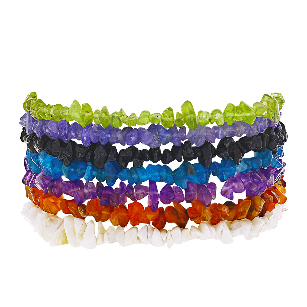 Zestaw bryłka z tanzanitem i marokańskim ametystem ( Bransoletka )