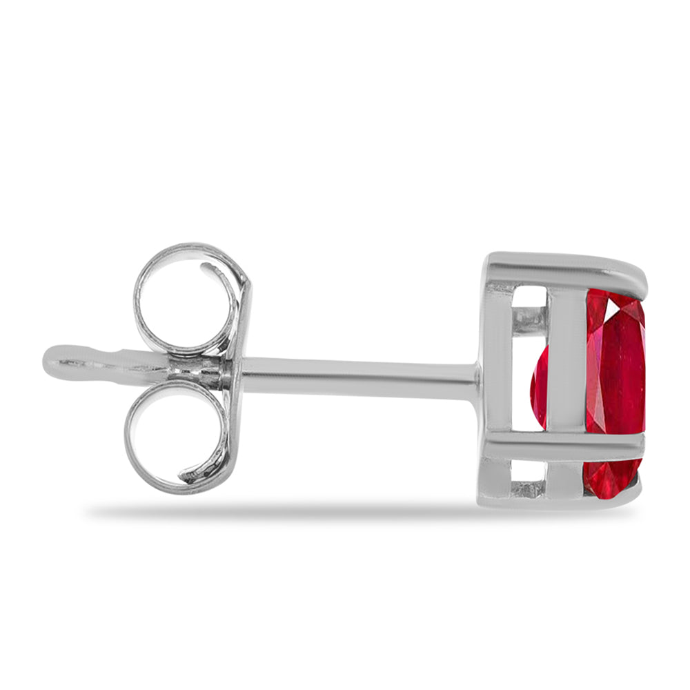 Kolczyki ze srebra próbe 925 z czerwonym agatem