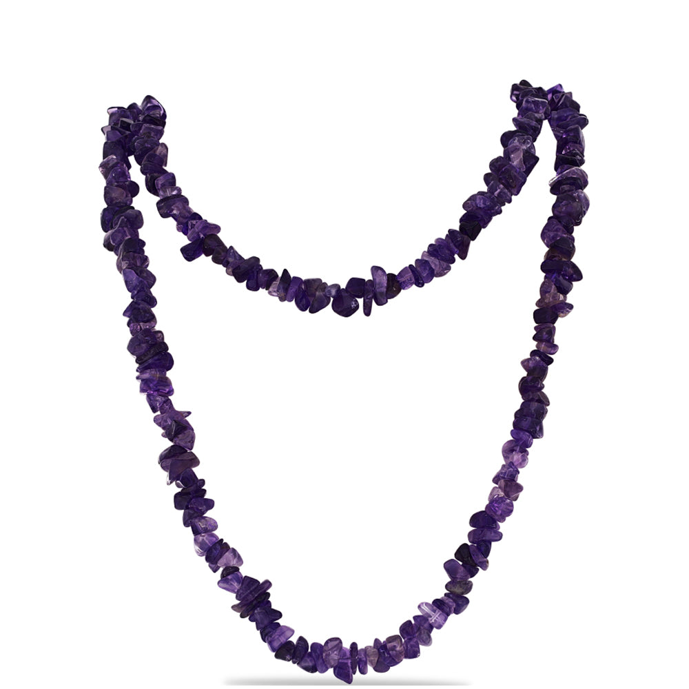 Naszyjnik bryłka z marokańskim ametystem