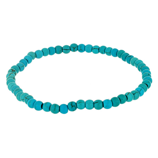 Bransoletka bryłka z niebieskim turkusem