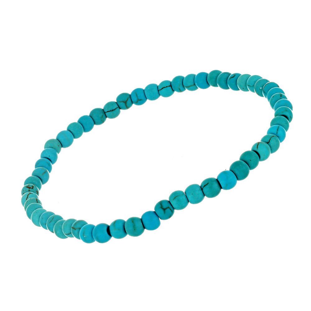 Bransoletka bryłka z niebieskim turkusem