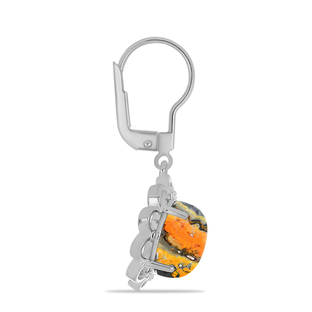 Kolczyki ze srebra próbe 925 z jaspisem