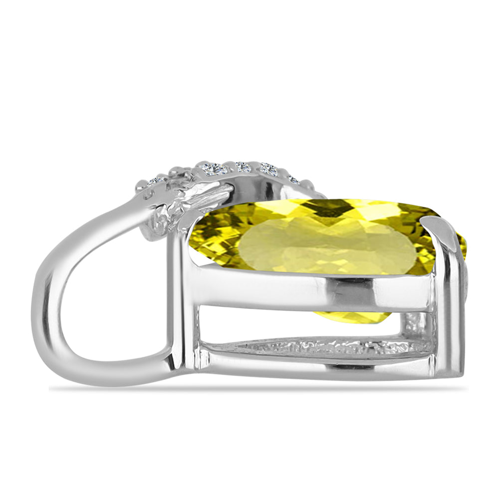 Zawieszka ze srebra próba 925 z topazem cytrynowym i białym topazem