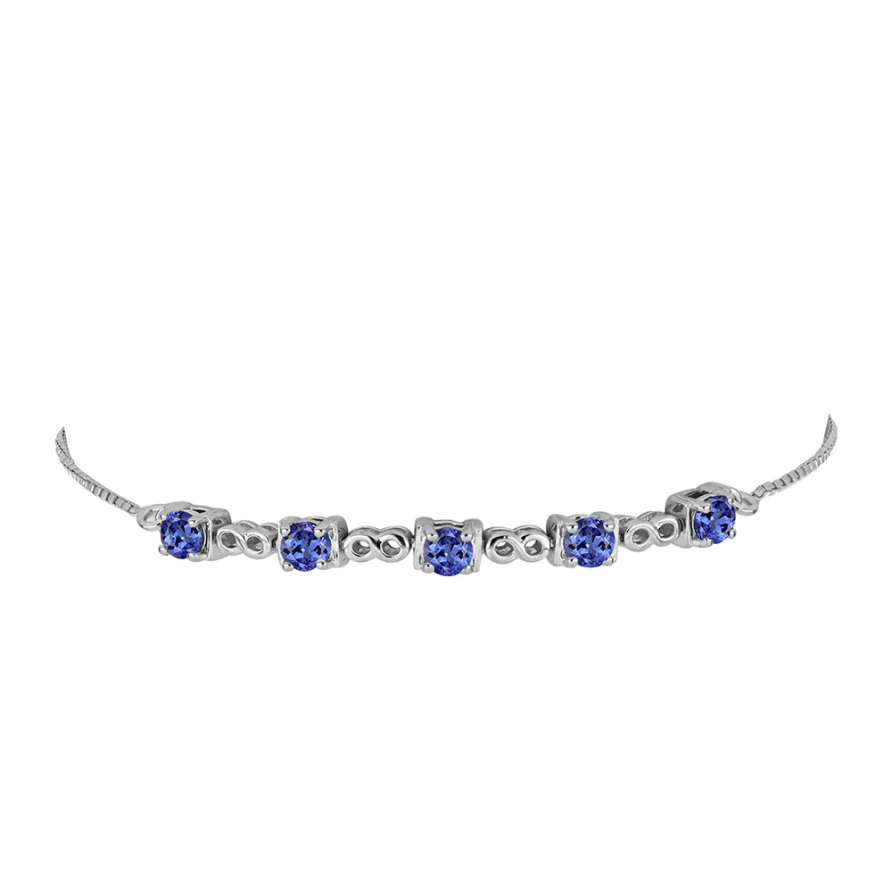 Bransoletka ze srebra próba 925 z tanzanitem