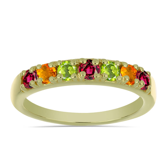 Pierścionek srebrny pozłacany z turmalinem