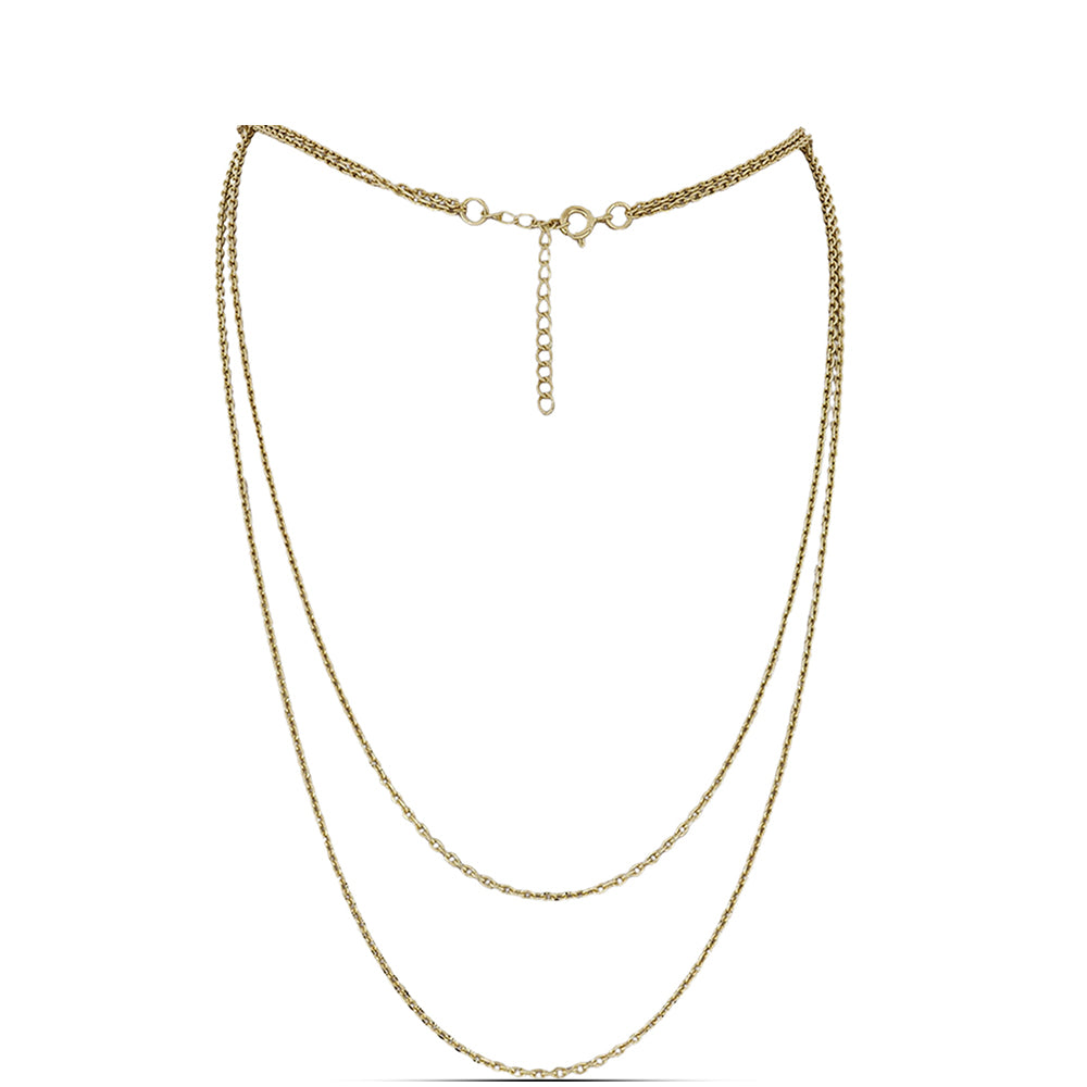 Łańcuszek srebrny pozłacany ( Naszyjnik )