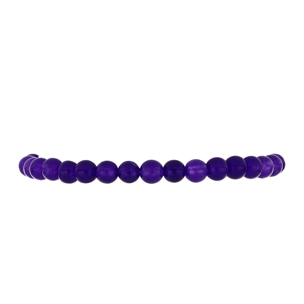 Bransoletka ze srebra próba 925 z purpurowym jadeitem