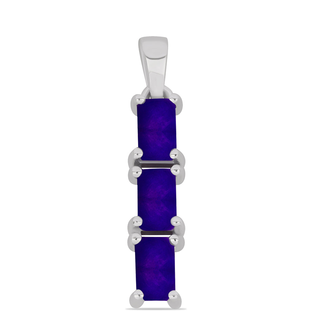 Zawieszka ze srebra próba 925 z purpurowym jadeitem
