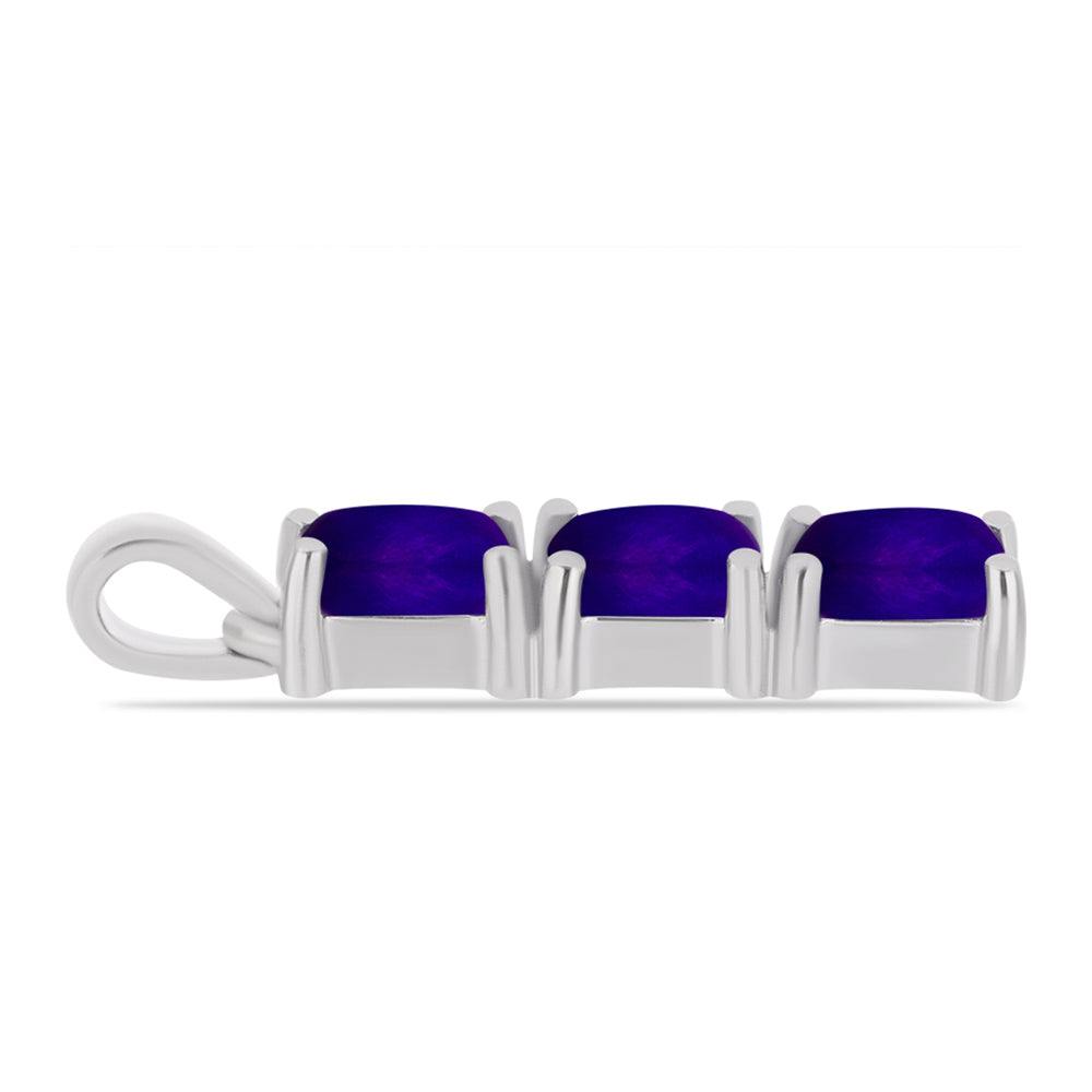 Zawieszka ze srebra próba 925 z purpurowym jadeitem