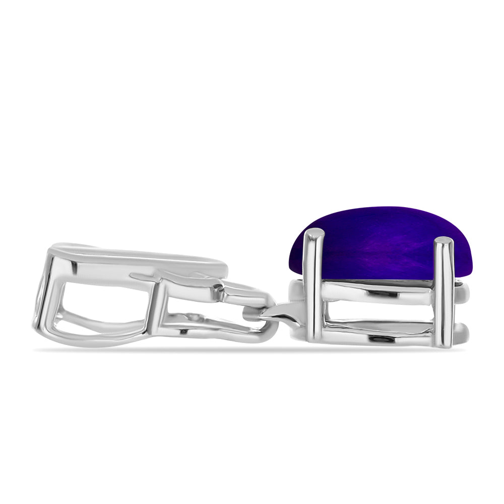 Zawieszka ze srebra próba 925 z purpurowym jadeitem