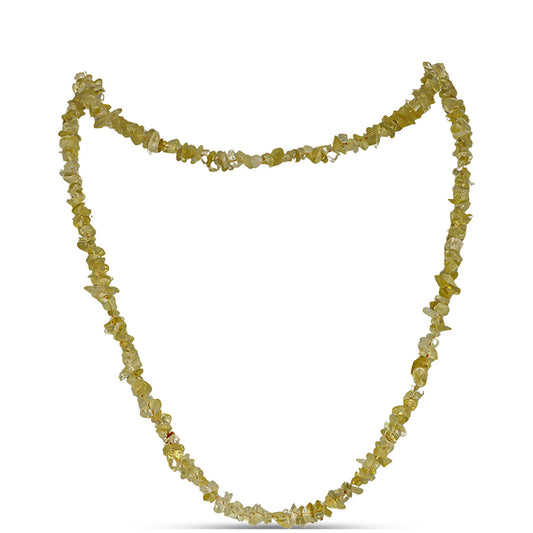 Naszyjnik bryłka z cytrynem uralskim