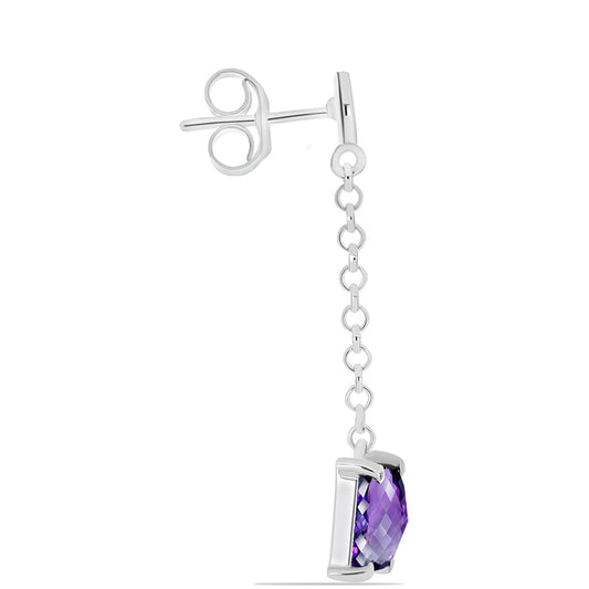 Kolczyki ze srebra próbe 925 z marokańskim ametystem
