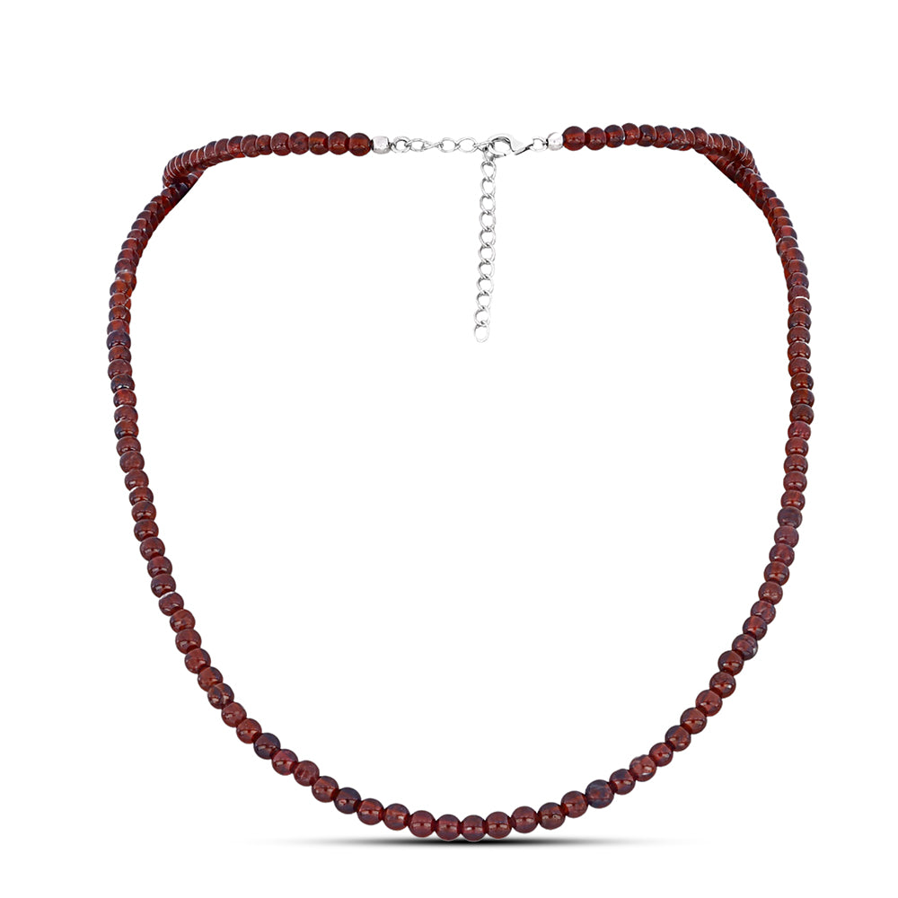 Naszyjnik ze srebra próby 925 z granatem