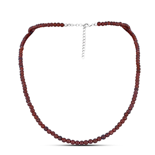 Naszyjnik ze srebra próby 925 z granatem