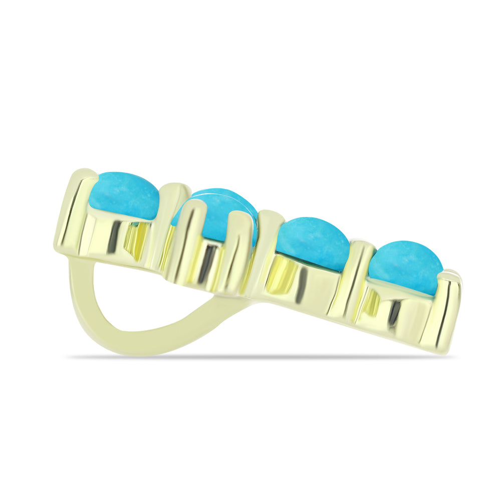 Zawieszka srebrna pozłacana z niebieskim turkusem