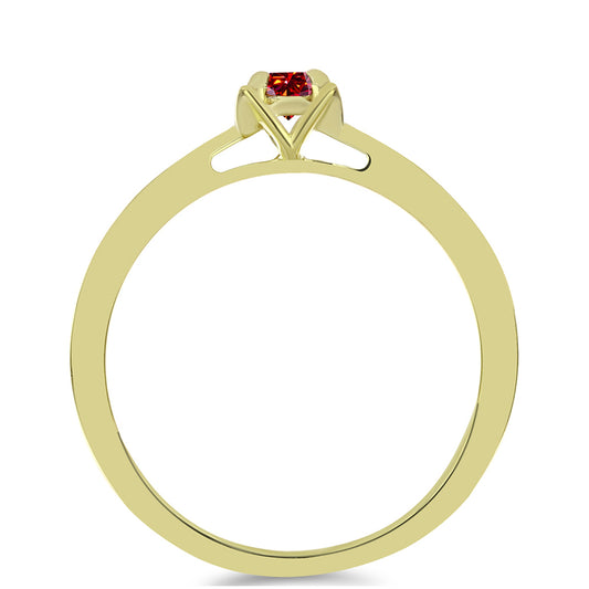 Pierścionek srebrny pozłacany z majestatycznym różowym moissanitem