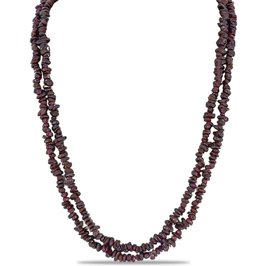 Naszyjnik bryłka z granatem