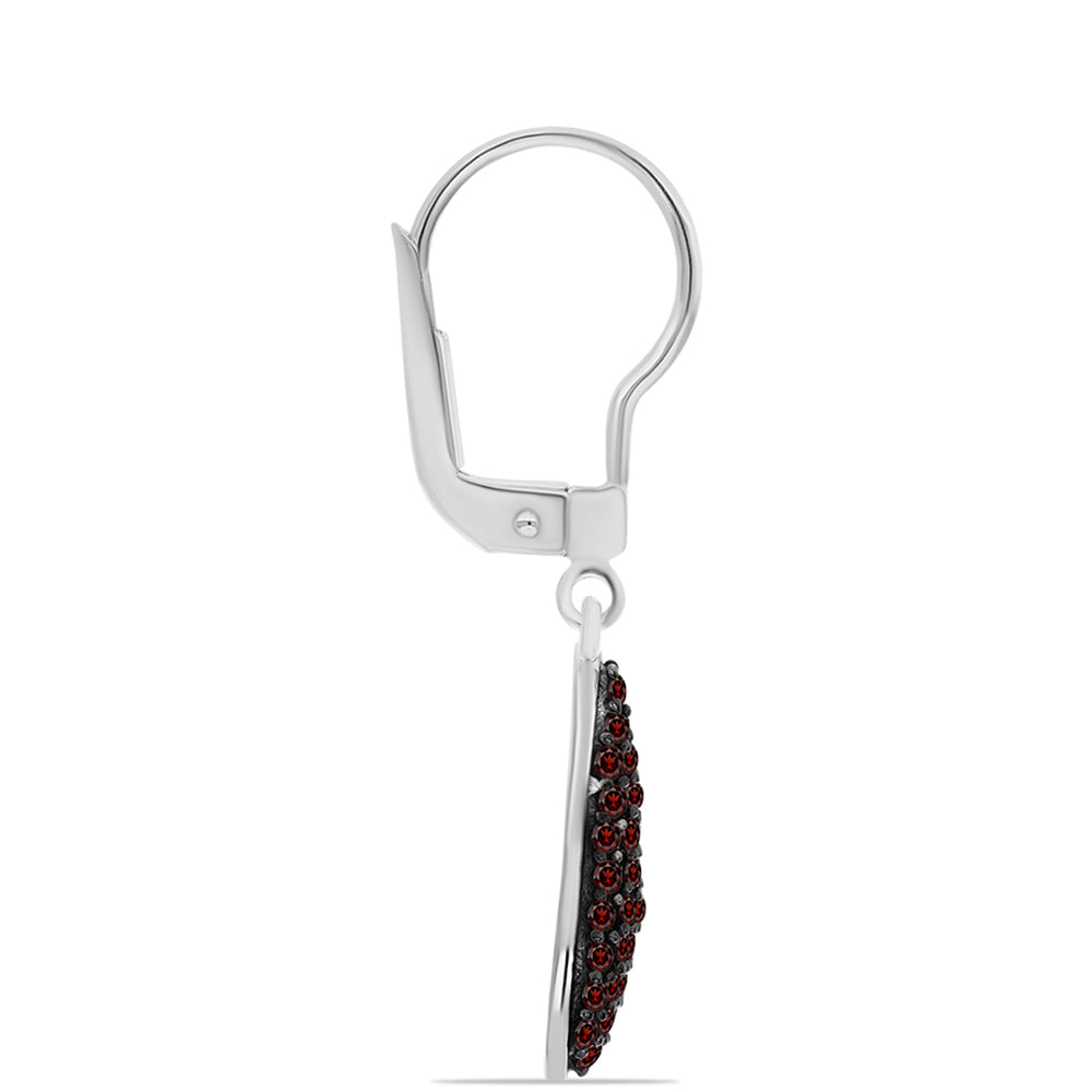 Kolczyki ze srebra próbe 925 z granatem