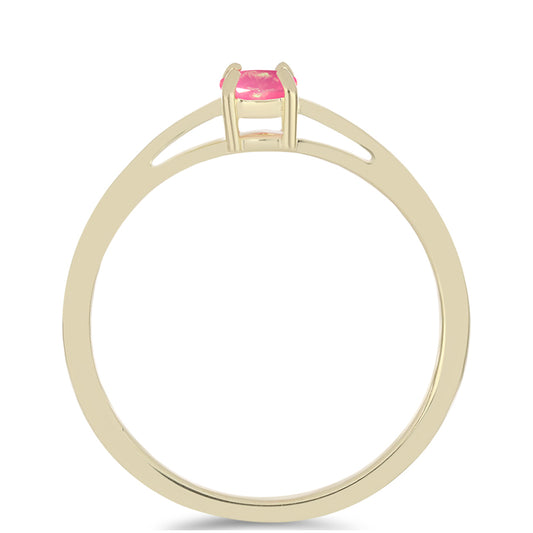 Pierścionek srebrny pozłacany z różowym etiopskim opalem