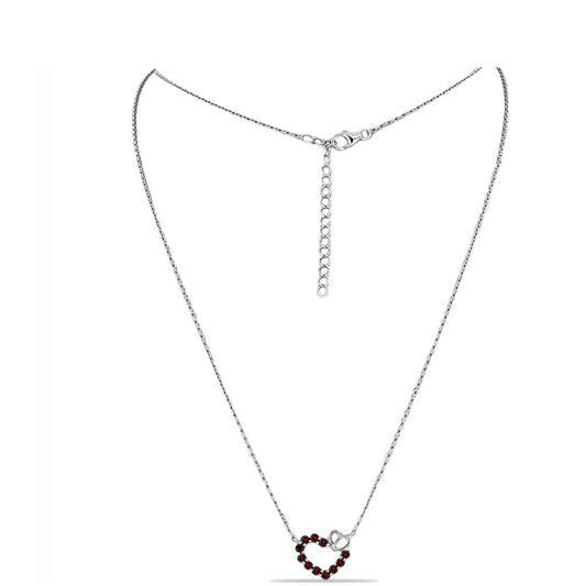 Naszyjnik ze srebra próby 925 z granatem