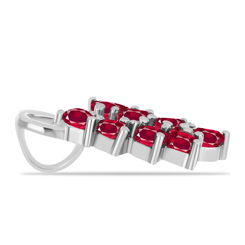 Zawieszka ze srebra próba 925 z malgaskim rubinem