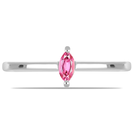 Pierścionek ze srebra próby 925 z różowym turmalinem