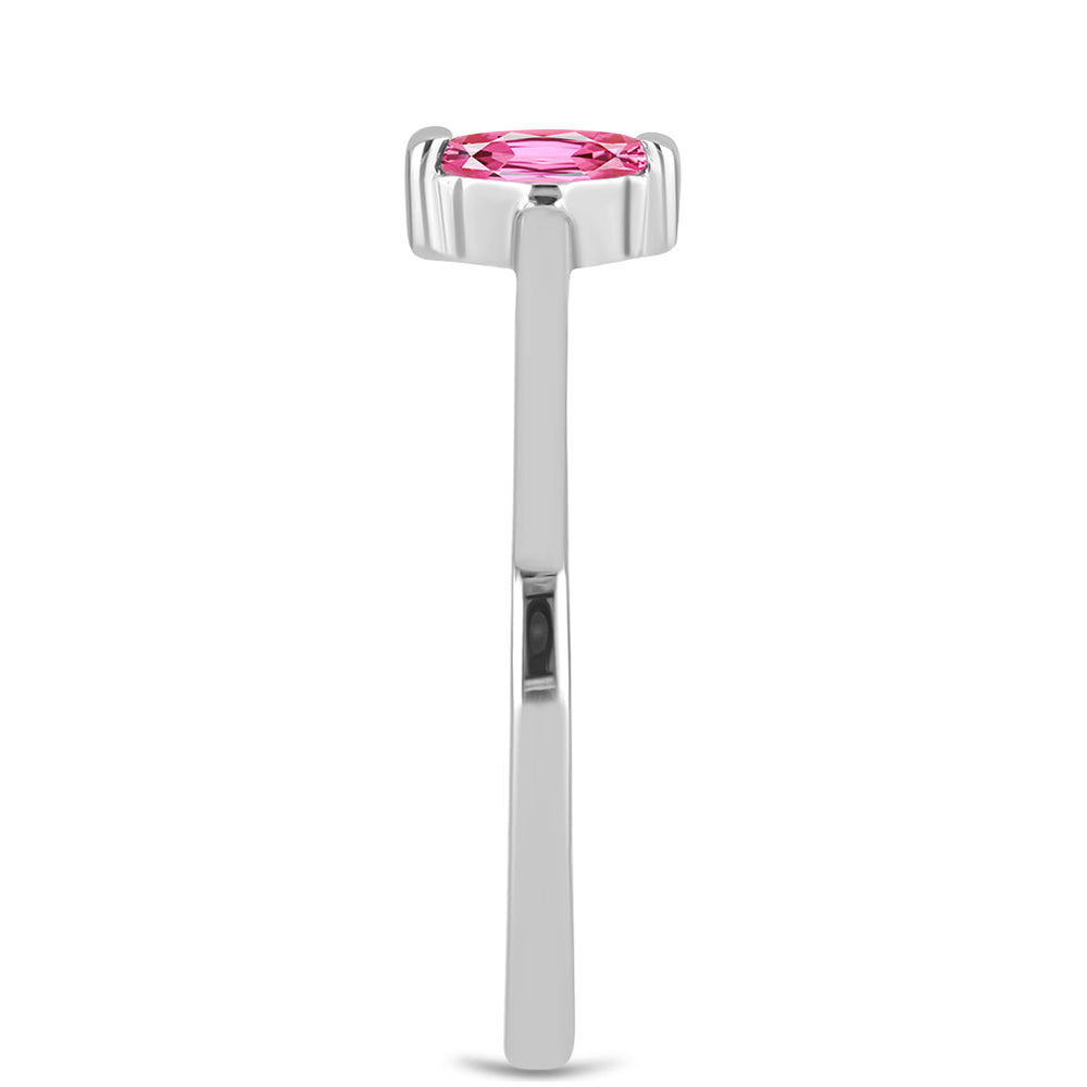 Pierścionek ze srebra próby 925 z różowym turmalinem
